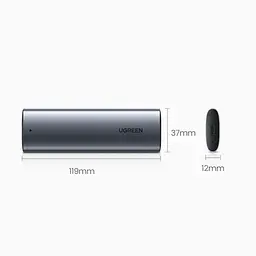 Зовнішня кишеня Ugreen CM400 PCIe NVMe M.2 SSD to USB 3.1 сірий (10902) - мініатюра 2
