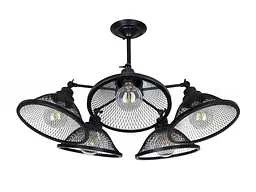 Люстра стельова лофт плафон сітка Levistella 752F009-5 BK