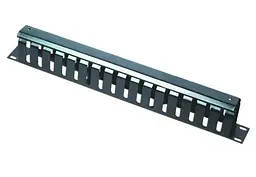 Организатор кабеля Cablexpert 1U 19" (19C-CM2) с металлической крышкой