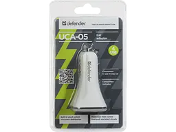 Автомобільний адаптер Defender UCA-05, 4 порти USB, 5 V/8 A (83567) - мініатюра 3