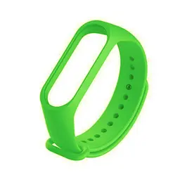 Силіконовий ремінець для фітнес браслета XiaomiXiaomi Smart Band 5 6 7 Green Зелений