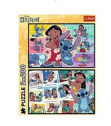 Пазли "Stitch. Щасливе життя Стіча", 13334 Trefl, 2х200 елементів (5900511133349) - мініатюра 2