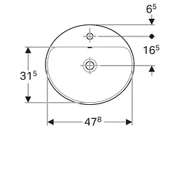 Умивальник Geberit Variform 50x45 Білий 500.713.01.2 - мініатюра 4