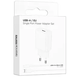 МЗП Borofone BA110A Lemi 7.5W (1USB-A) + кабель USB to MicroUSB White - мініатюра 2