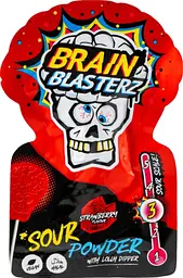Льодяник з кислим порошком Brain Blasterz Sour Powder Lolly Dipper Strawberry Flavor 10г