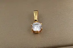 Кулон Xuping Jewelry білий камінь на шість кріплень 5 мм золотистий