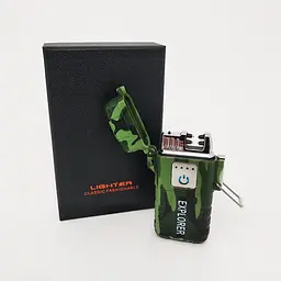 Електроімпульсна запальничка дугова usb запальничка чоловіча юсб камуфляж JL317 Explorer