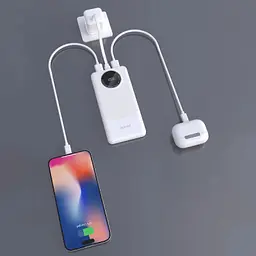 Батарея універсальна Dudao 10000mAh K12 22.5W, PD, QC, 2*USB-A, USB-C(In/Out), White (6976625333875) - мініатюра 6