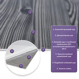 Самоклеюча стінова PET плитка в рулоні 600*3000*2mm (D) SW-00002890 - мініатюра 2