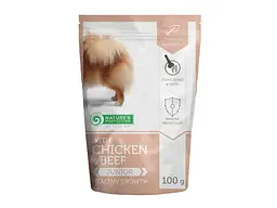 Вологий корм для собак Nature's Protection Healthy Growth для цуценят малих порід з куркою і яловичиною 100 г (KIK45279)