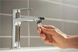 Змішувач для умивальника Hansgrohe Rebris E CoolStart EcoSmart+ з д/к push-open chrome 72589000 - мініатюра 2