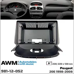 Перехідна рамка Peugeot 206 AWM 981-12-052 - мініатюра 6