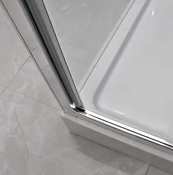 Душова кабіна Dusel A-516 90x90x190 шиншила, Хром, Універсальна, матовий, хром, 90x90 - мініатюра 7