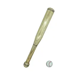 Біта дерев'яна для бейсболу Legioners Baseball NE-BB-50, 50 см - мініатюра 2