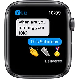 Смарт-годинник Apple Watch Series 6 GPS 44 mm Space Gray Aluminium Case with Black Sport Band - Regular Model A2292 (Grade C) Seller Refurbished - мініатюра 5