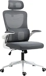 Офісне крісло GT Racer X-5728, біло-сіре (X-5728 White/Gray) - мініатюра 1