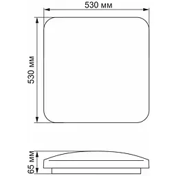 LED світильник Videx функціональний квадратний 72W 2800-6000K (VL-CLSS-72) - мініатюра 4