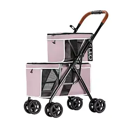 Візок для 2 домашніх тварин Bello LD03M Pink