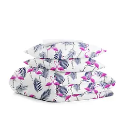 Сімейна постільна білизна з простирадлом на резинці FLAMINGO COSAS (4822052042601)