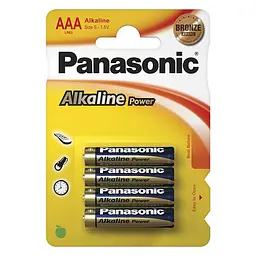 Батарейки AАA Panasonic Alkaline Power LR03REB/4BPR (4шт)