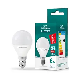 Лампочка TITANUM G45 6W E14 4100K 220V (TLG4506144) - мініатюра 2