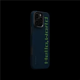 Карбоновий чохол, що світиться Pitaka x Aries Tactile Woven Case Hello World для iPhone 16 Pro Max (KI1602HWTP) - мініатюра 3