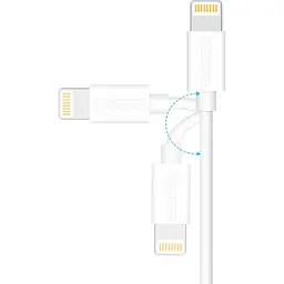 Кабель Choetech Lightning USB 2.0 AM to Lightning 1.8m White (IP0027-WH) - мініатюра 4