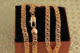 Ланцюг Xuping Jewelry круглий бісмарк 55 см 7 мм золотистий