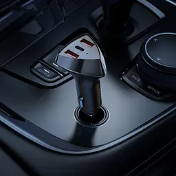 Автомобільний зарядний пристрій Hoco DZ10 2 USB/Type-C PD 27W QC чорний - мініатюра 7