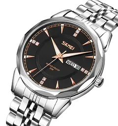 Наручний годинник Skmei 9268 Silver Black, 9268SIBK (18385) - мініатюра 2