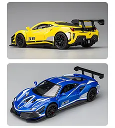 Колекційна металева модель автомобіля АвтоЕксперт Ferrari 488 Challenge EVO з інерцією, світлом та звуком 1:32 - мініатюра 7