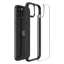 Прозорий чохол Spigen Crystal Hybrid Matte Black для iPhone 15 (ACS06484) - мініатюра 5