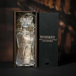Подарунковий набір віскі Whiskey Stones №11 графин Bormioli Rocco Cassiopea в дерев'яному пеналі - мініатюра 2