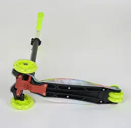 Самокат Best Scooter 59х16х30 см Салатово-чорний 000231545 - мініатюра 3