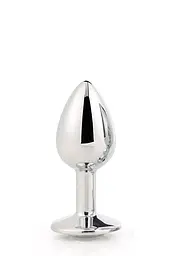 Анальна пробка з кристалом Dream Toys Gleaming Love Silver Plug Small, 7 см (прозорий) - мініатюра 4