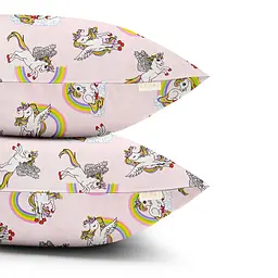 Набір наволочок Cosas Rainbow unicorn 50х70 см рожевий (SetPillow_UnicornRainbowRose_50х70) - мініатюра 2