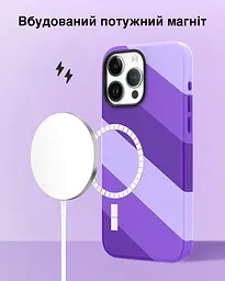 Захисний чохол Vokamo для iPhone 15 з магнітом Purple - мініатюра 3