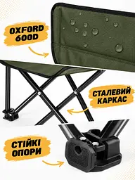 Пляжний набір 2 крісла з парасолькою і сумкою-холодильником хакі (49676209) - мініатюра 7