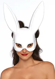 Еротична маска біла MASQUERADE RABBIT MASK WHITE SCALA 30-88008-O/S-WHITE 98948
