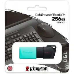 USB флеш-накопичувач Kingston DataTraveler Exodia M 256GB USB-A 3.2 Gen 1 Black/Teal (DTXM/256GB) [69967] - мініатюра 15