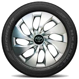 Ковпак колеса з емблемою Toyota SKS416 R16 сірий з логотипом на вибір 4 шт