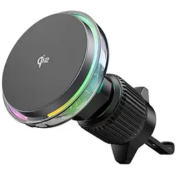 Автотримач з БЗП Wiwu CH-324 Aurora Qi2 15W Black