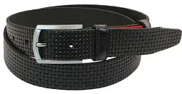 Чоловічий ремінь Skipper 1039-35 під брюки натуральна шкіра 3,5 см Чорний