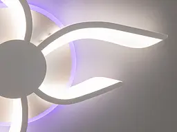 Світильник LED Diasha 2481/3+3WH, 52W, 3200K-6500K, білий метал, сучасний стиль для дому - мініатюра 5