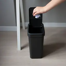 Відро для сміття MBM My Home з кришкою 10 л антрацит (BIN-04 10L ANTHRACITE) - мініатюра 11