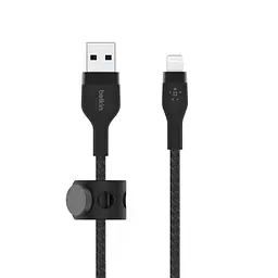 Кабель Belkin USB-A > Lightning заряджання/синхронізації 1м, плетений, силіконовий, з ремінцем на ма teh0013622 - мініатюра 6