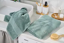 Рушник махровий Ardesto SuperSoft 70х140 см 100% бавовна зелений (ART2270SS)  - мініатюра 9