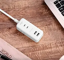 Фільтр-продовжувач Xiaomi Aigo AC0320 Power Strip (3 х розетки 2 х USB) 1 м - мініатюра 7