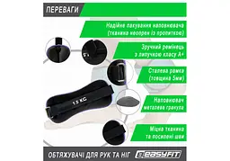 Обтяжувачі EasyFit 2 х 1.5 кг для ніг та рук Чорні з фіолетовим (EF-1015-V) - мініатюра 5