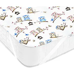 Наматрацник непромокаючий Cosas Beige Owl 70х120 см бежевий (WaterSheet_OwlBeige_120) - мініатюра 3
